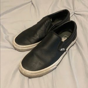 Black Leather Vans